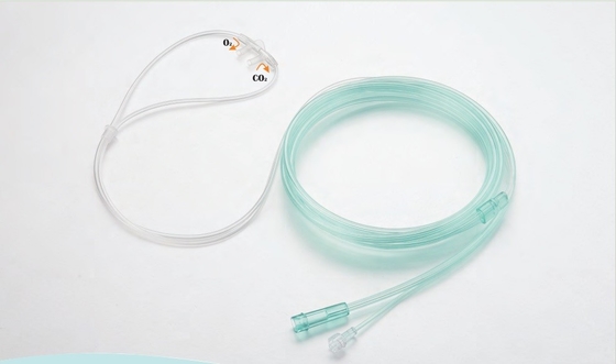 Terapia medica con ossigeno in PVC con clip per il naso regolabile con/senza lattice