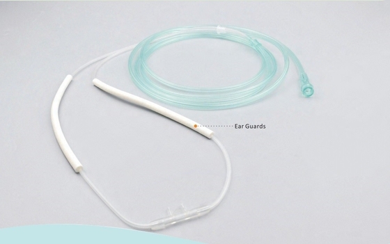 Terapia medica con ossigeno in PVC con clip per il naso regolabile con/senza lattice