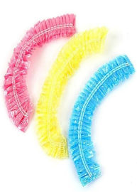 Cappucci di plastica eliminabili dei capelli di Polyethlene di multi dimensione con la striscia colorata dell'elastico