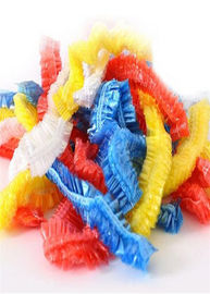 Cappucci di plastica eliminabili dei capelli di Polyethlene di multi dimensione con la striscia colorata dell'elastico