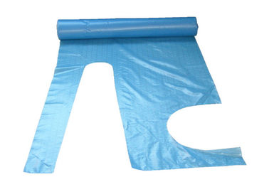 Grembiule eliminabile Eco del PE di colore blu amichevole con superficie regolare/di goffratura