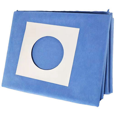 Il pacchetto oftalmico sterile chirurgico blu 55x35cm di SMS con il doppio raccoglie la borsa
