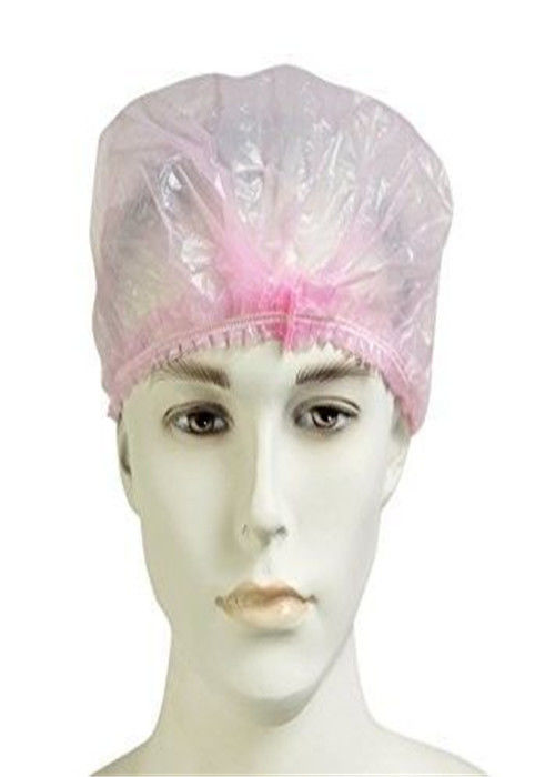 Le cuffie da doccia di plastica eliminabili del cappuccio capo eliminabile variopinto impermeabilizzano monouso