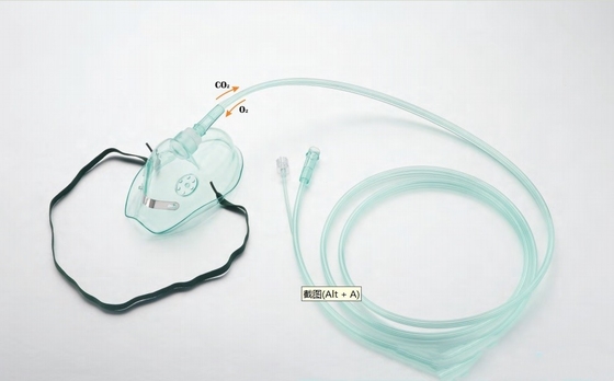 Terapia medica con ossigeno in PVC con clip per il naso regolabile con/senza lattice