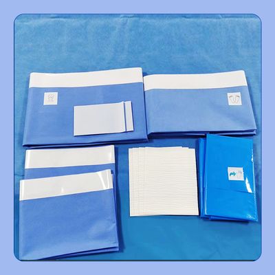 Confezione per chirurgia traspirante con colori blu-verde-bianco Perfetto per lo stoccaggio Condizione asciutta e fresca